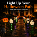🎃 Solar Halloween Pathway Stake Lights with Pumpkins, Ghosts & Skulls 👻