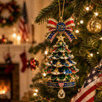 🎄250th Anniversary Jeweled Christmas Tree Ornament (1776–2026)