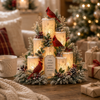 Cardinal Memorial LED Candle Centerpiece