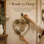 🌾✨ Limited Time 20% OFF🔥 Farmhouse “Home” Heart Wreath | Ready-to-Hang Rustic Decor for Doors & Walls