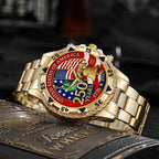⌚🔥 Today Only 49% OFF🔥 American Anniversary Badge Watch | Personalized Flag Design for Men