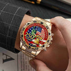 ⌚🔥 Today Only 49% OFF🔥 American Anniversary Badge Watch | Personalized Flag Design for Men